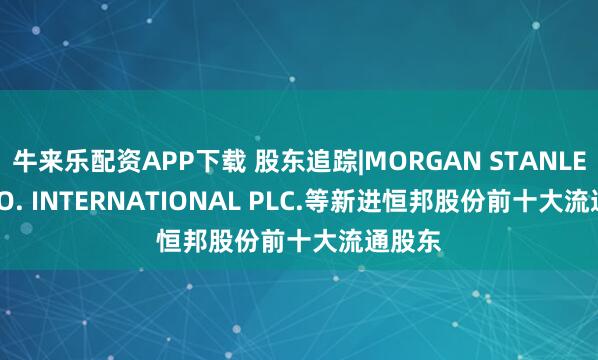牛来乐配资APP下载 股东追踪|MORGAN STANLEY & CO. INTERNATIONAL PLC.等新进恒邦股份前十大流通股东