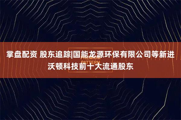 掌盘配资 股东追踪|国能龙源环保有限公司等新进沃顿科技前十大流通股东